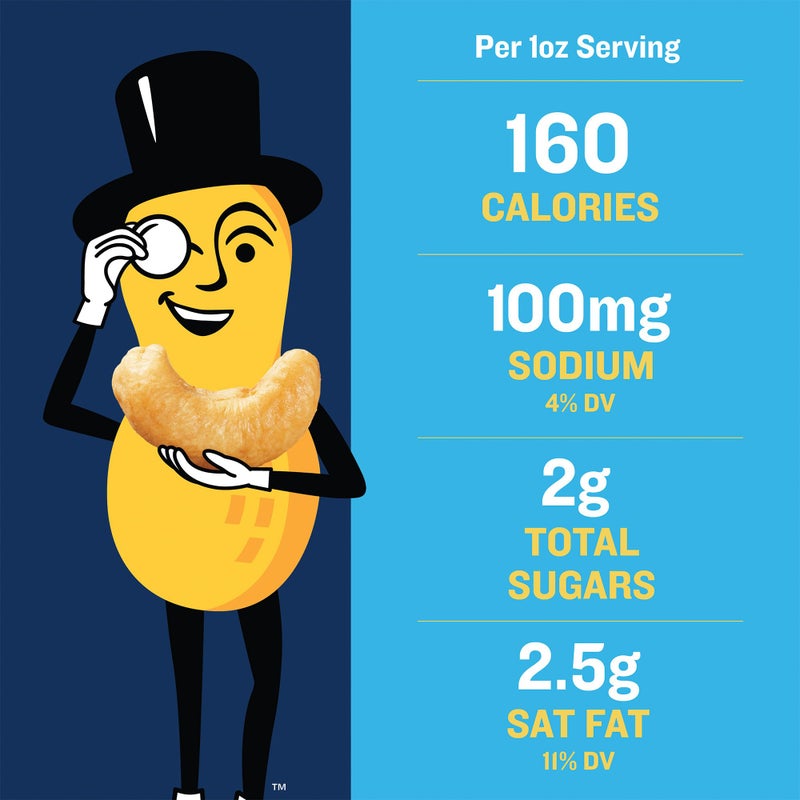 PLANTERS Salted Cashew Halves & Pieces, Party Snacks, Plant-Based Protein, 14 Oz Canister - Image 2